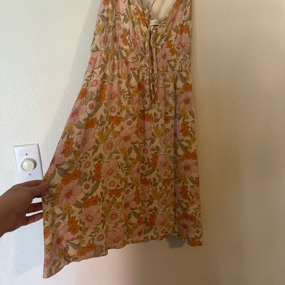 Be Cool Floral Sundress with Pink and Orange Flowers Medium Gauze - Picture 2 of 9